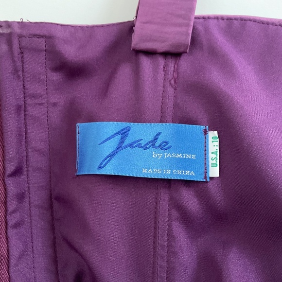 Jade By Jasmine Formal Dress Sz10 Purple Maxi Flare Bridesmaid Evening Gown Prom - Picture 3 of 13